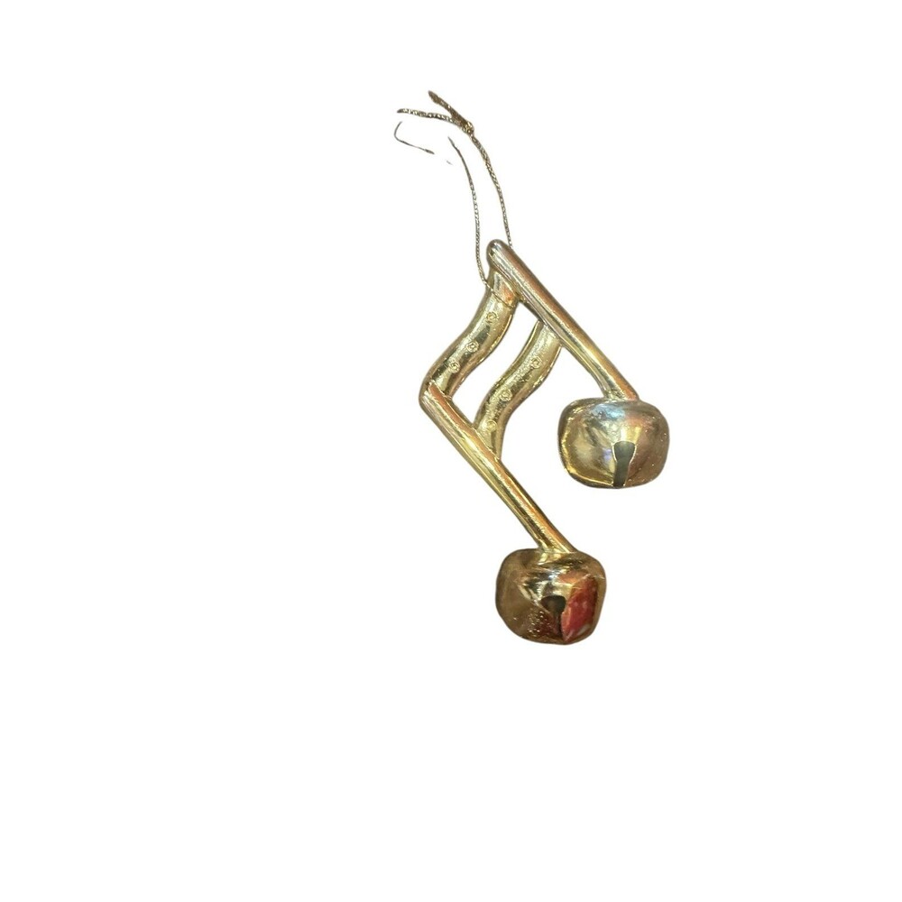 Holiday Lane gold metal music notes bell ornament